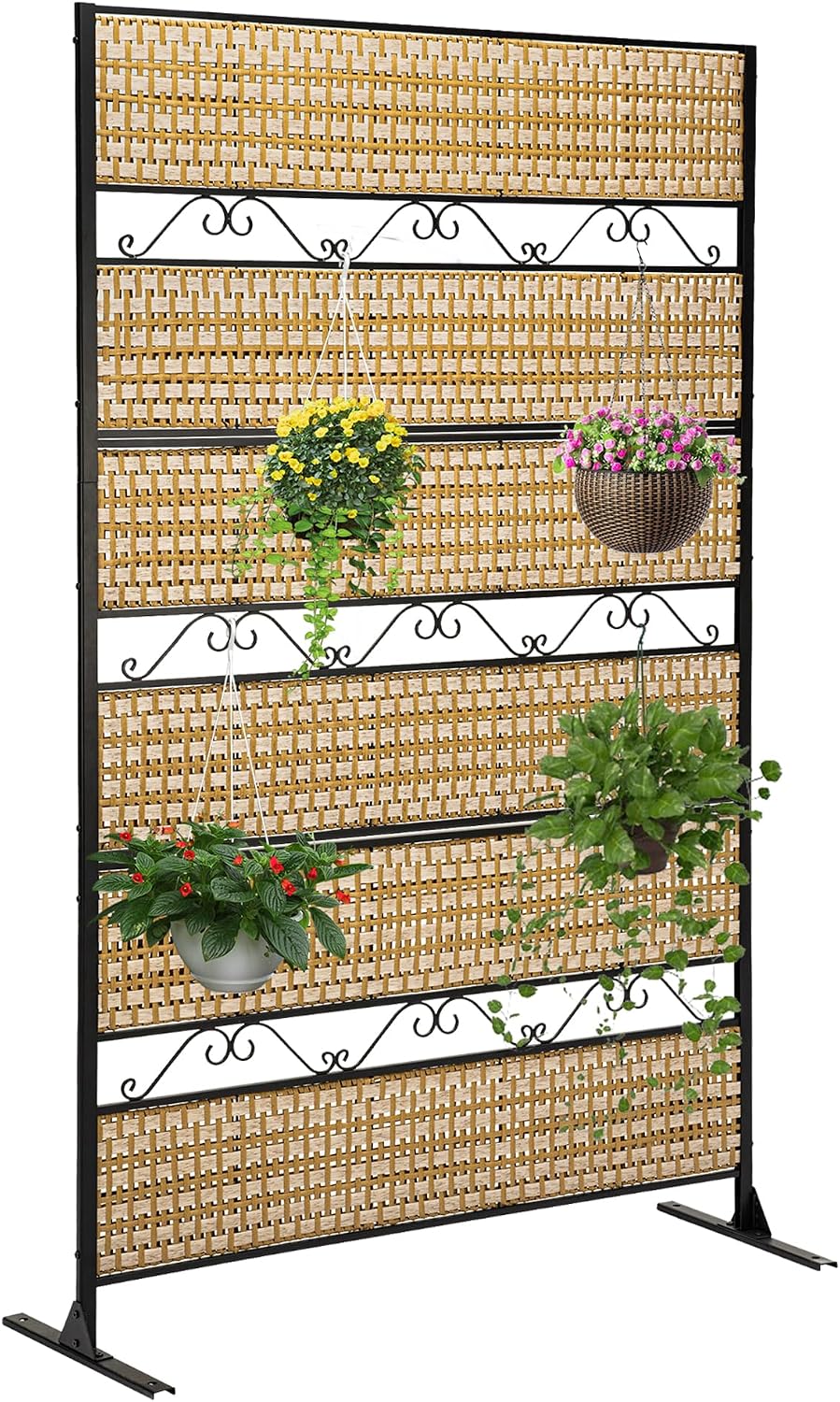 Room Divider Screen - Paravent d'extérieur en rotin de 73