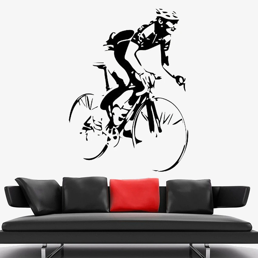 Home Decor Vinyl Flooring - Autocollant Mural de vélo de cycliste,
