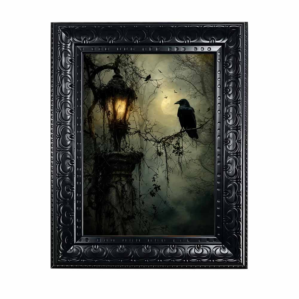 Home Decor Gothic - Décoration murale d'Halloween, toile encadrée avec