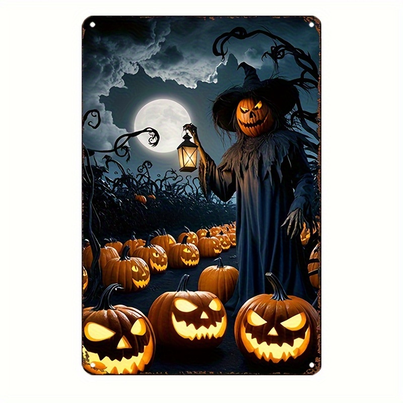 Home Decor Gothic - Panneau en métal vintage pour Halloween