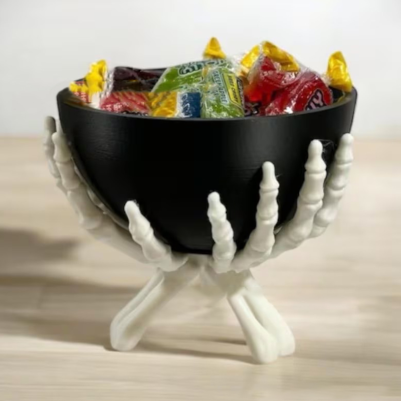 Home Decor Gothic - Bol à bonbons d'halloween, squelette gothique,
