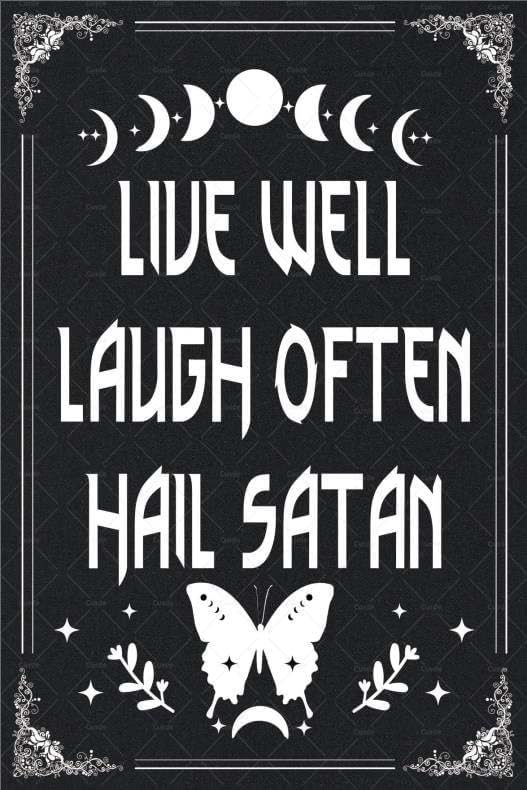 Home Decor Gothic - Plaque en métal gothique « Vive