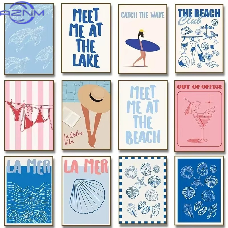 Home Decor Painting - Affiche « Seashells Meet Me At