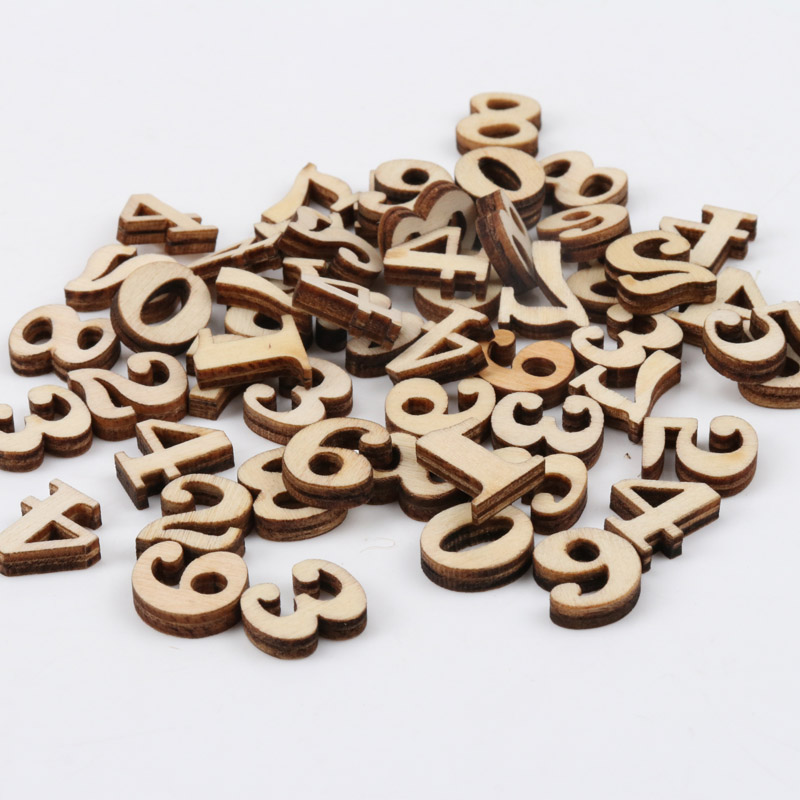 Lot de 50 chiffres en bois nat - Home Decor Scrap avis et prix