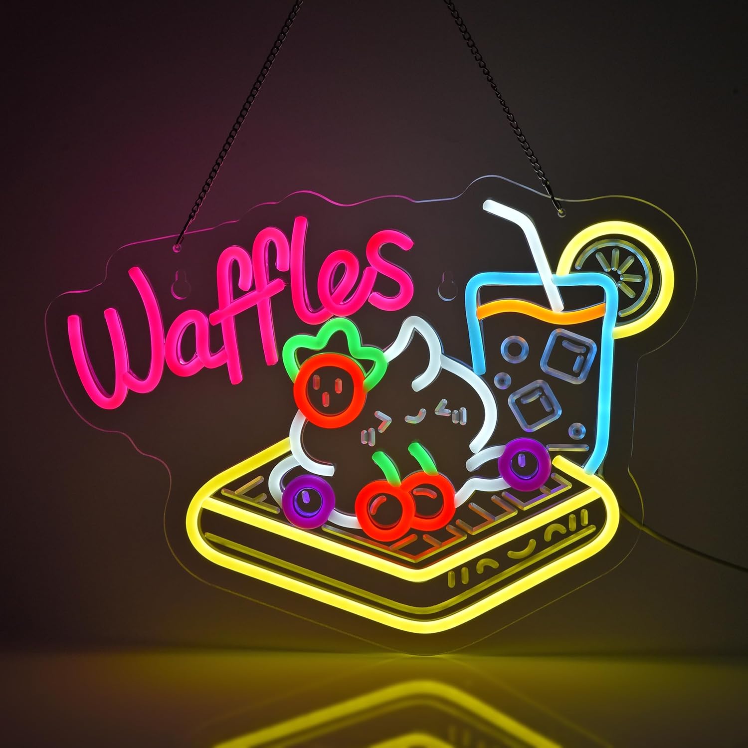 Enseigne néon LED USB « Waffle - Home Decor Retail Stores avis et prix