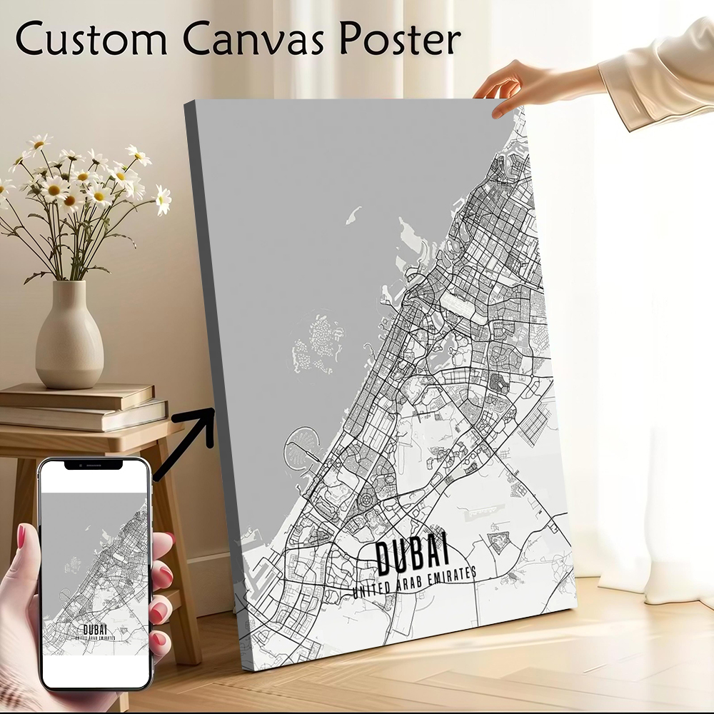 Affiche de la carte de la vill - Home Decor Uae avis et prix