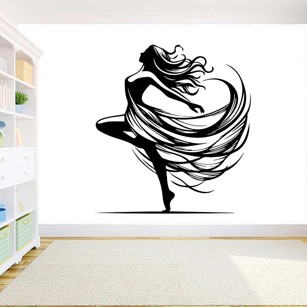 Autocollant mural femme dansan - Home Decor Vinyl Flooring avis et prix