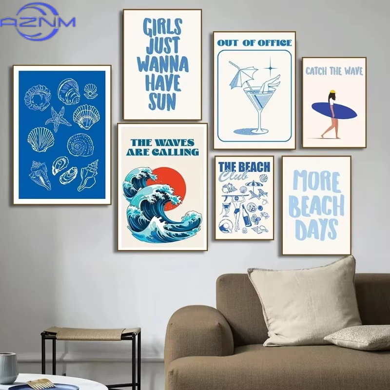 Affiche « Seashells Meet Me At - Home Decor Painting avis et prix