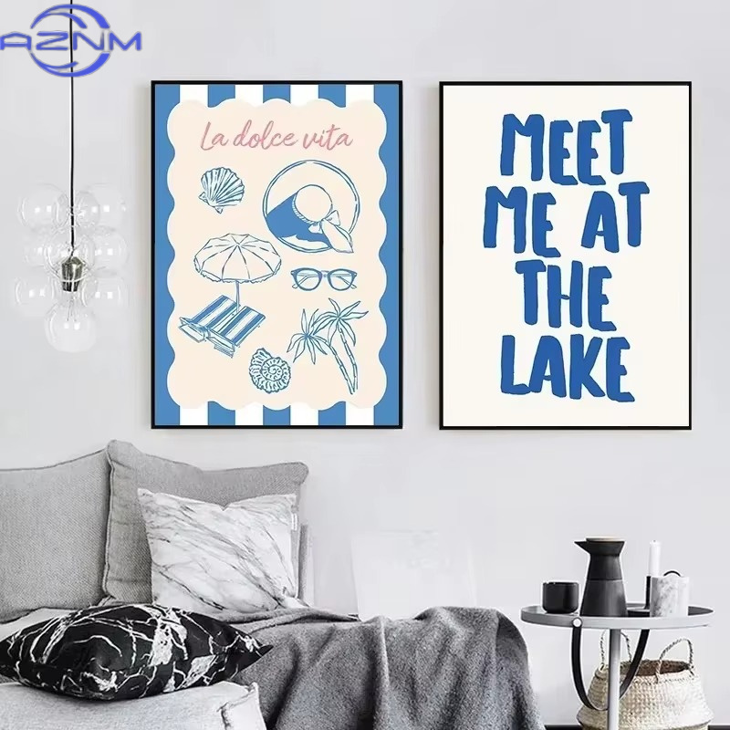 Affiche « Seashells Meet Me At - Home Decor Painting avis et prix