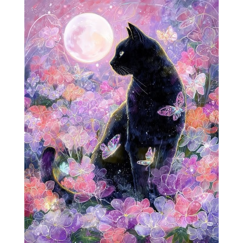 Puzzle sous la lune, chat noir - Home Decor Under 1000 avis et prix