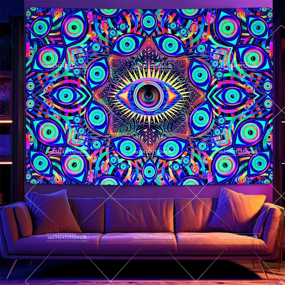 Blacklight Eyes Tapisserie Mur - Aesthetic Tapestry avis et prix