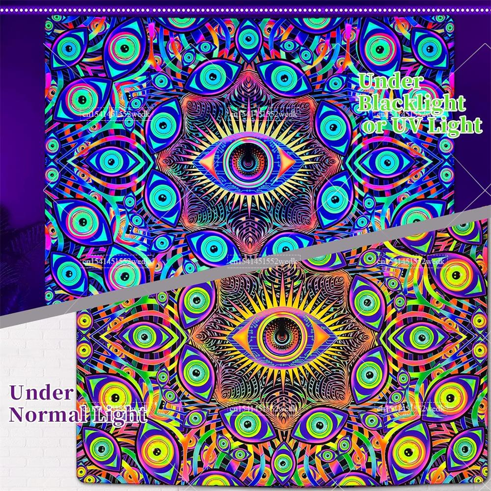 Blacklight Eyes Tapisserie Mur - Aesthetic Tapestry avis et prix